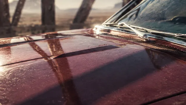 Storyboard frame 3: a vintage muscle car on a desert bridge